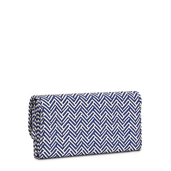 Kipling Money Land Printed Snap Wallet Portefeuille Blauw | België 1034RV